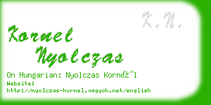 kornel nyolczas business card